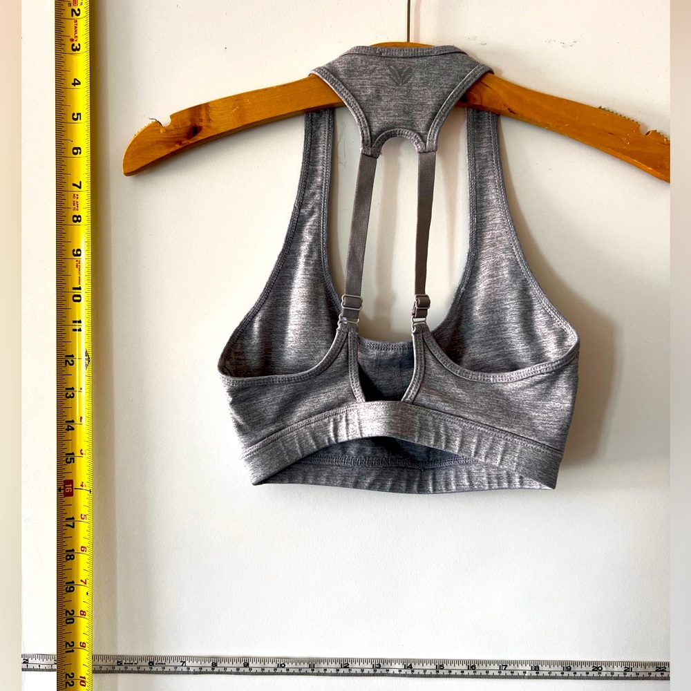 Gray sports bra